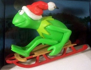 1981 Kermit on Sled Hallmark Keepsake Ornament QX4242
