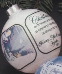 1982 25th Christmas Together Ball (NB) Hallmark Keepsake Ornament QX2116-2