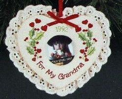 1992 For Grandma Photo Holder (NB) Hallmark Keepsake Ornament QX5184-2
