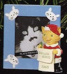 1995 Special Cat Photo Holder (NB) Hallmark Keepsake Ornament QX5717-2