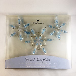2001 Frostlight Faeries Fairy Beaded Snowflake- Blue Hallmark Keepsake Ornament QP1712
