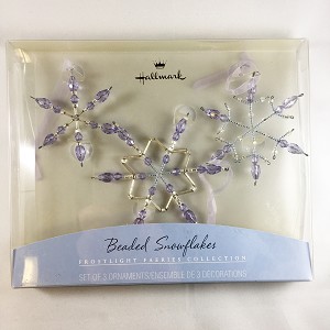 2001 Frostlight Faeries Fairy Beaded Snowflake- Violet Hallmark Keepsake Ornament QP1732