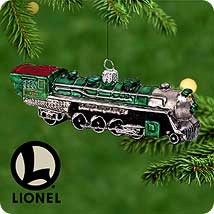 2000 Lionel Trains 4501 Southern Mikado Steam Locomotive *Blown Glass (SDB) Hallmark Keepsake Ornament QBG4074