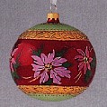 1998 Pink Poinsettias *Blown Glass (NB) Hallmark Keepsake Ornament QBG6926