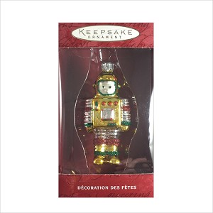 2000 Lil' Robot *Blown Glass Hallmark Keepsake Ornament QBG4271
