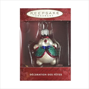 2000 Lil' Roly Poly Snowman *Blown Glass Hallmark Keepsake Ornament QBG4284