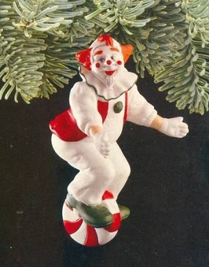 1989 Peppermint Clown Hallmark Keepsake Ornament QX44505