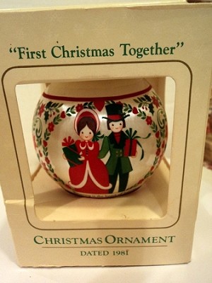 1981 Ambassador First Christmas Together Ball (SDB) Hallmark Keepsake Ornament QX39E