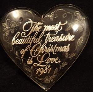 1981 Ambassador Love Acrylic  Hallmark Keepsake Ornament QX32E