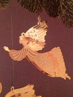 1989 Festive Angel Brass Hallmark Keepsake Ornament QX4635