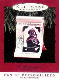 1993 For My Grandma Photo Holder   Hallmark Keepsake Ornament 775QX5555