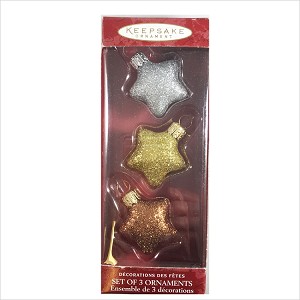 2000 Lil' Stars (Silver, Gold, Bronze) *Blown Glass Hallmark Keepsake Ornament QBG4221