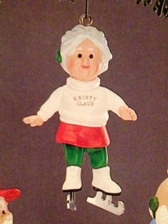 1989 Kristy Claus On Ice Skates Hallmark Keepsake Ornament QX4245