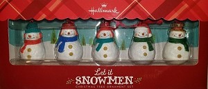 2013 Let it Snow Snowmen Set of Five  Hallmark Keepsake Ornament 1Dir4500