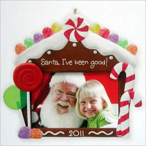 2011 Sittin' With Santa Photo Holder Hallmark Keepsake Ornament LPR3469
