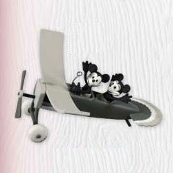 2010 Plane Crazy Mickey and Minnie Ltd. Qty. Hallmark Keepsake Ornament 2010Ltd1