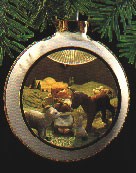 1989 Animals Speak Manger Scene *Magic Hallmark Keepsake Ornament QLX7232