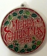 1981 Ambassador Colors of Christmas Merry Christmas  (SDB) Hallmark Keepsake Ornament QX15H-2-2