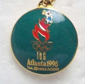 1996 Cloisonne Olympic Medallion Hallmark Keepsake Ornament 975qxe4041