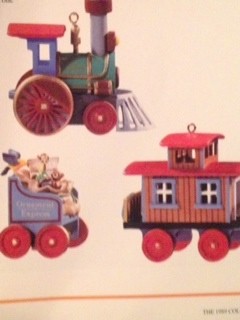 1989 Ornament Express Set of Three Cars (SDB) Hallmark Keepsake Ornament QX5805