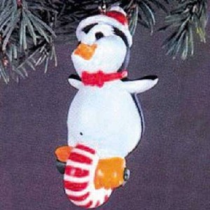 1983 Peppermint Penguin  (NB) Hallmark Keepsake Ornament 650QX408-9-2-2