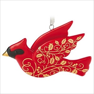 2016 Christmas Cardinal Porcelain Hallmark Keepsake Ornament qgo1481