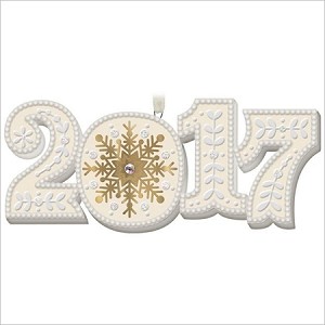 2017 Porcelain Date Hallmark Keepsake Ornament QGO1862