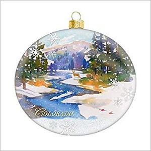 2014 Colorado Glass Disk Hallmark Keepsake Ornament QHG1266