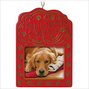 2017 Faithful Friend Forever Pet Bereavement Photo Holder Hallmark Keepsake Ornament QHX1042