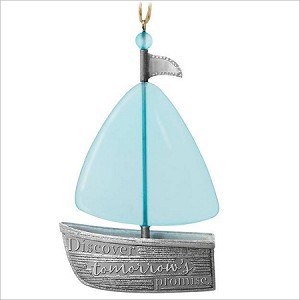 2017 Discover Tomorrow's Promises Sailboat Hallmark Keepsake Ornament QHX1062