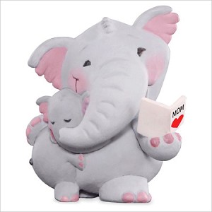 2016 Elephant Mother and Child *Merry Miniature Hallmark Keepsake Ornament QMM7104