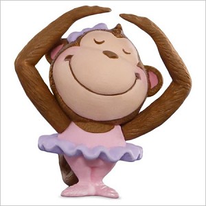 2016 Ballerina Monkey *Merry Miniature Hallmark Keepsake Ornament QMM7114
