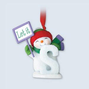 2013 Let It Snow 1st S is for Snow Hallmark Keepsake Ornament QRP5925