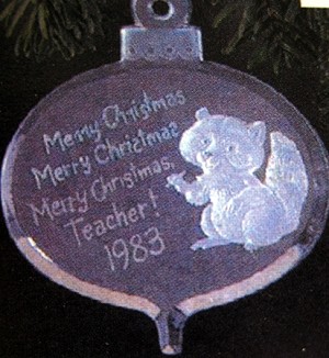 1983 Teacher Acrylic Hallmark Keepsake Ornament QX3049