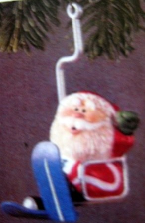 1983 Ski Lift Santa Hallmark Keepsake Ornament QX4187