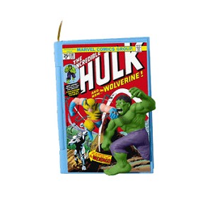 2010 Comic Book Heroes 3rd Incredible Hulk and Wolverine Hallmark Keepsake Ornament QX8453