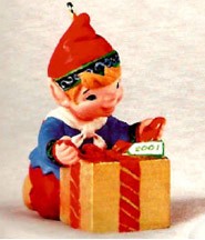 2001 Ready for Delivery-Elf *Club Hallmark Keepsake Ornament QXC4552A