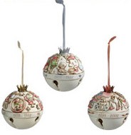 2003 Porcelain Bells 30th Anniversary Commemorative  set/3 *Club Hallmark Keepsake Ornament QXC4617