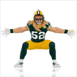 2015 Football Legends Complement Clay Matthews Green Bay Packers  Hallmark Keepsake Ornament QXI2719-2