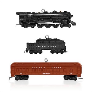2015 Lionel Trains 2148WS Deluxe Pullman  *Miniature set/3 Hallmark Keepsake Ornament QXM8509