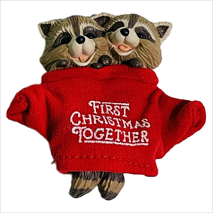 1987 First Christmas Together Raccoons (SDB) Hallmark Keepsake Ornament 880QX4459
