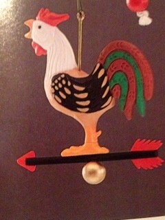 1989 Rooster Weathervane Hallmark Keepsake Ornament QX4675