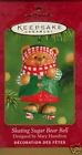 2001 Skating Sugar Bear Bell Hallmark Keepsake Ornament QX6005