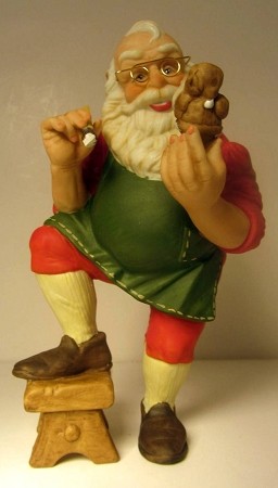 1986 The Toymaker Figurine 1st Painting Santa Hallmark Keepsake Ornament QSP4204