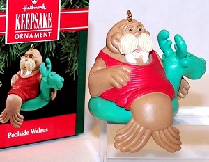 1990 Poolside Walrus Hallmark Keepsake Ornament 775Q498-6